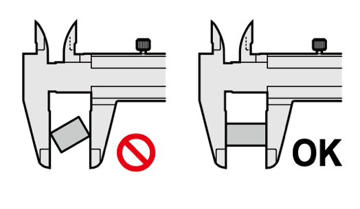 ノギスの正しい使い方と注意点　外側測定　注意点