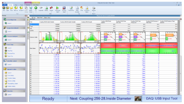 Xbar-R管理図、ランチャートなど、豊富な統計解析機能に対応