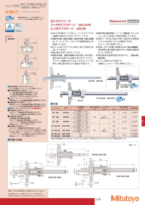 ミツトヨ精密測定機器・総合カタログNo.13-52版