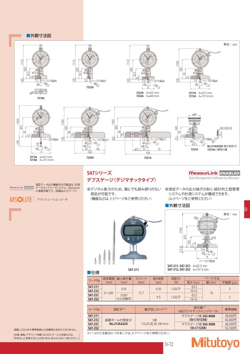 ミツトヨ精密測定機器・総合カタログNo.13-52版