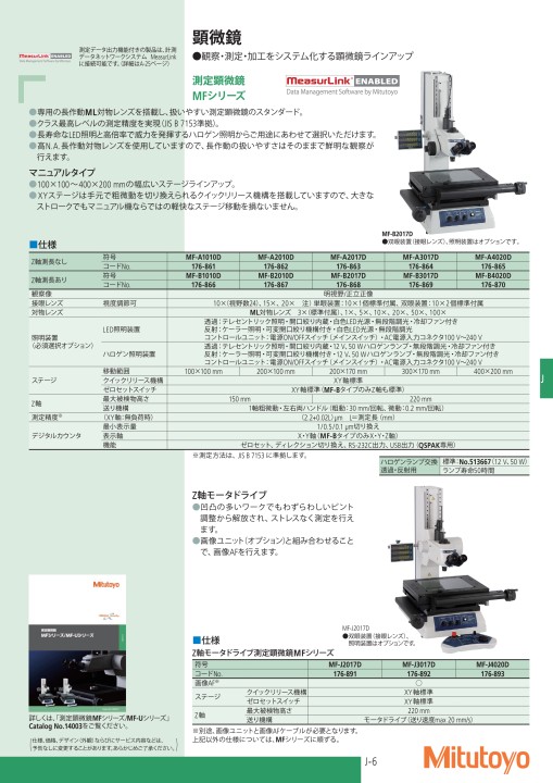 ミツトヨ精密測定機器・総合カタログ版
