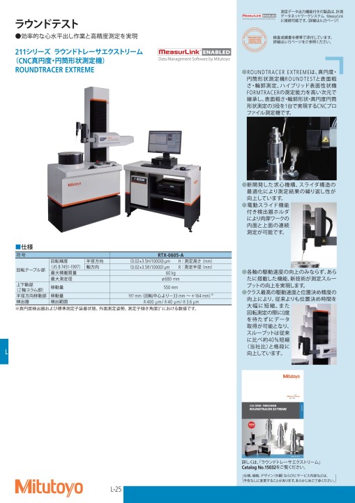 ミツトヨ精密測定機器・総合カタログNo.13-52版